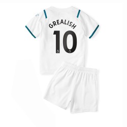 Camisola Manchester City Jack Grealish 10 Criança Equipamento Segundo 2021-2022 Manga Curta